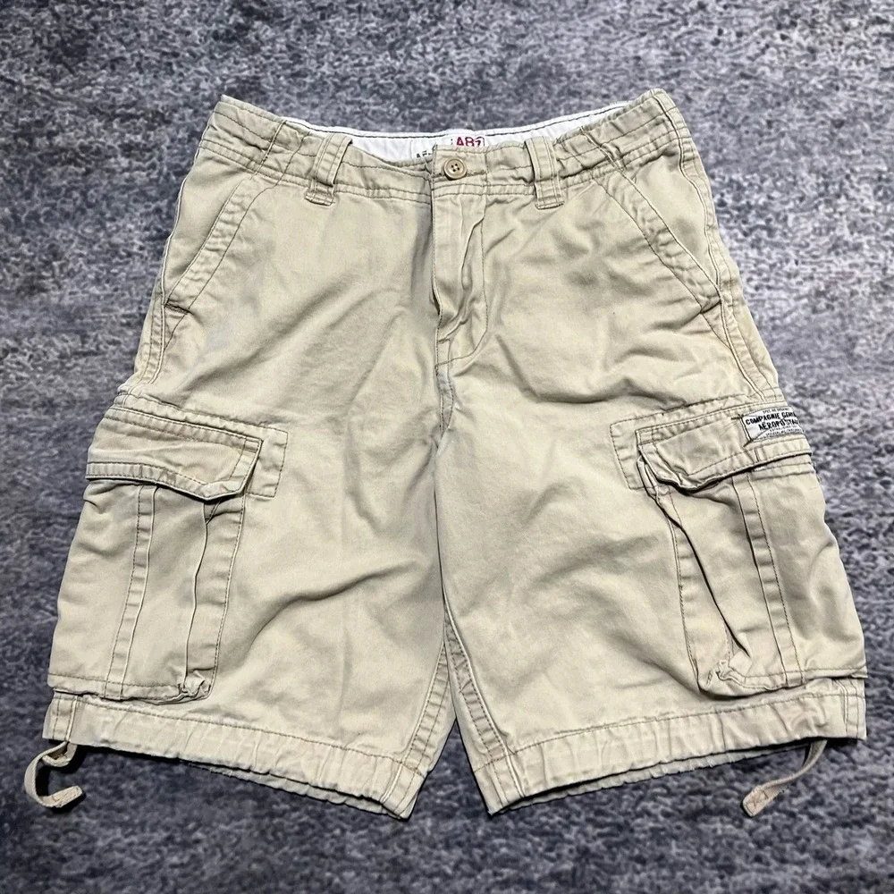 Aeropostale Cargo Shorts Mens 32 Beige Skater‎ Surf Preppy Baggy Vintage Y2K
